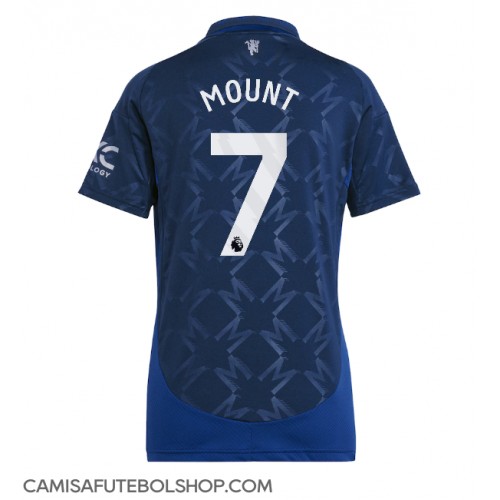 Camisa de time de futebol Manchester United Mason Mount #7 Replicas 2º Equipamento Feminina 2024-25 Manga Curta